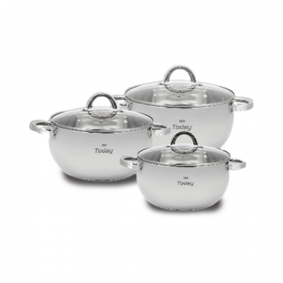 BỘ 3 NỒI INOX ĐÁY TỪ 4 ĐÁY TODAY BN81